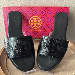 TORY BURCH | 100% Authentic Everly Slide Embossed Leather (with box)